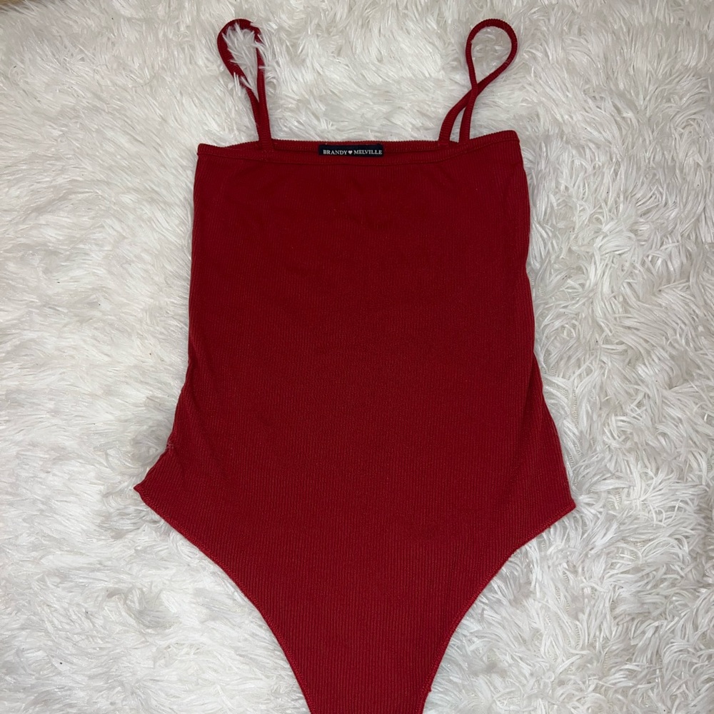brandy melville burgundy body suit